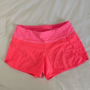 Lululemon speed shorts 4 inch inseam 4 way stretch. Mid rise.